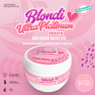 MATIZADOR VIOLETA-BLONDIE VIOLET -ELIMINA TONOS AMARILLOS -CON ÁCIDO HIALURONICO